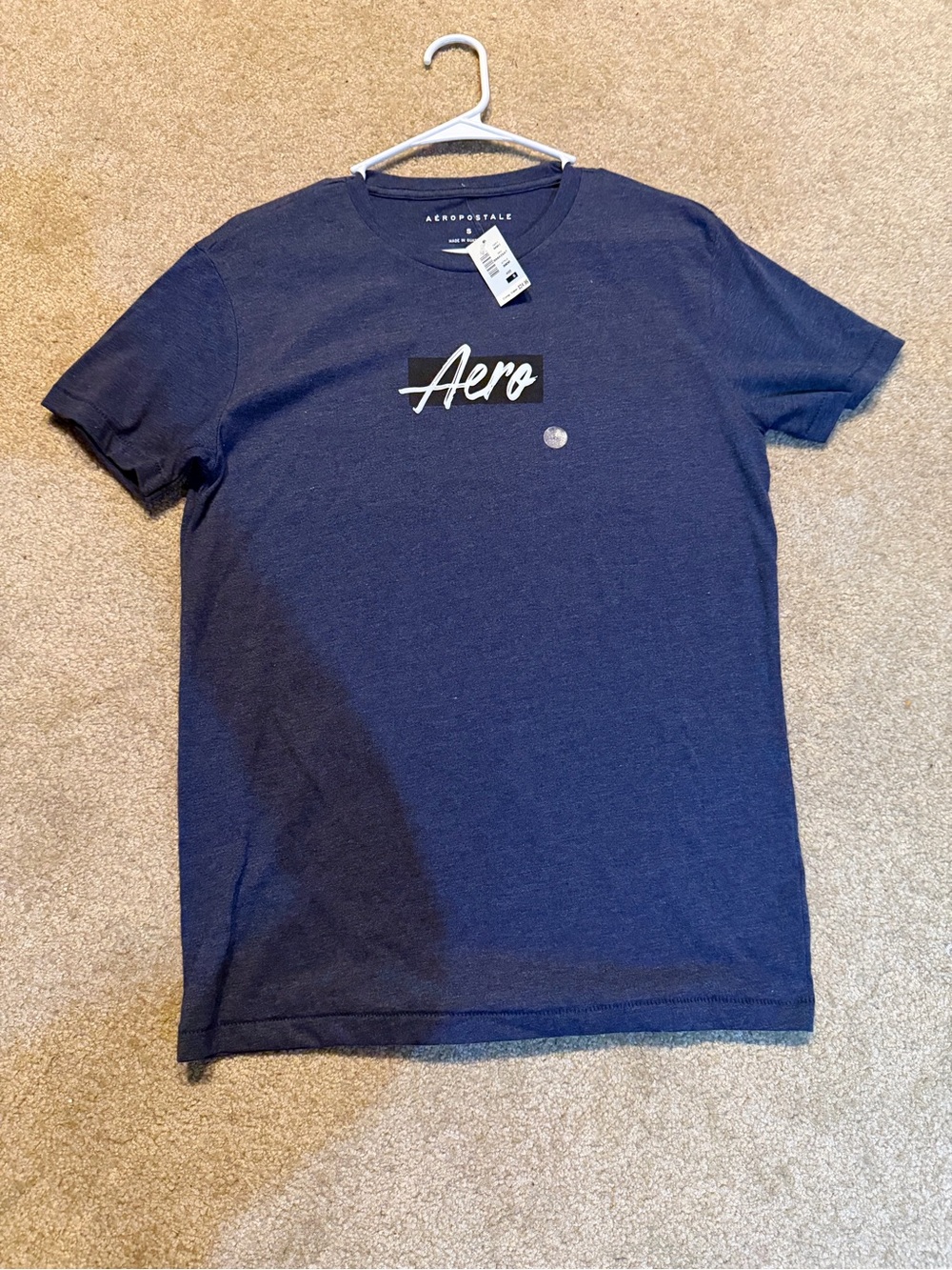 Aeropostale Men’s Navy Short Sleeve Aero Logo Tee